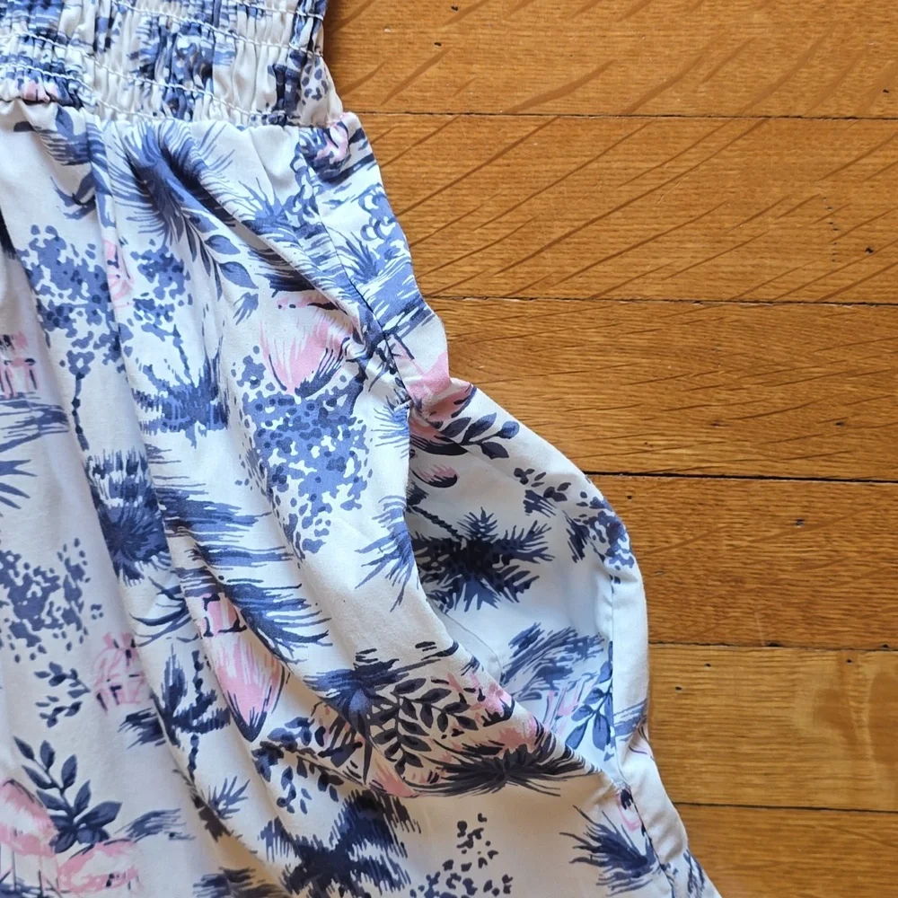 Abercrombie & Fitch, Smocked Midi Dress, Island Motif, EUC, Women's SP - Picture 9 of 12